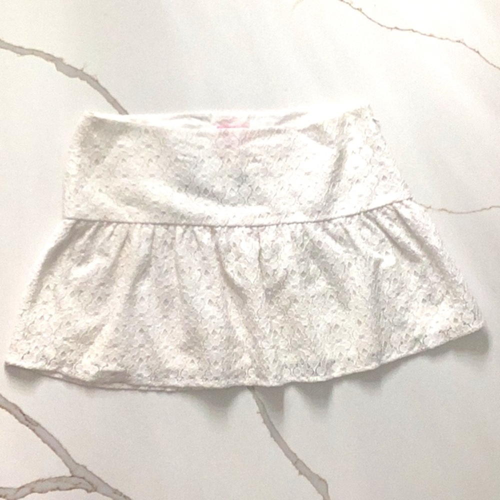 Lily Pulitzer white floral skirt